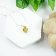 Golden Topaz Silver Pendant : Medium Oval - Love Rocks